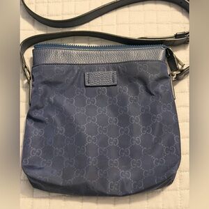 Gucci Blue Monogram Crossbody Bag